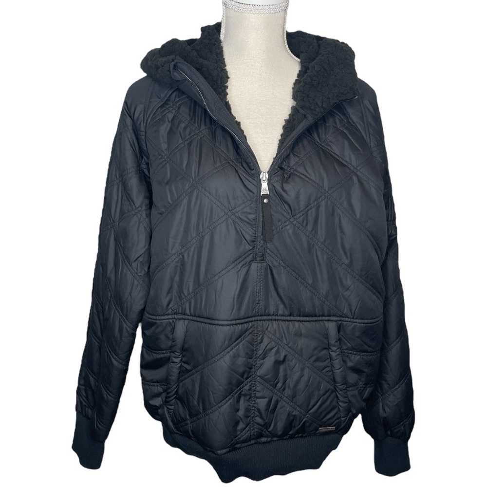 Prana Esla Half Zip Pullover Black Size Large